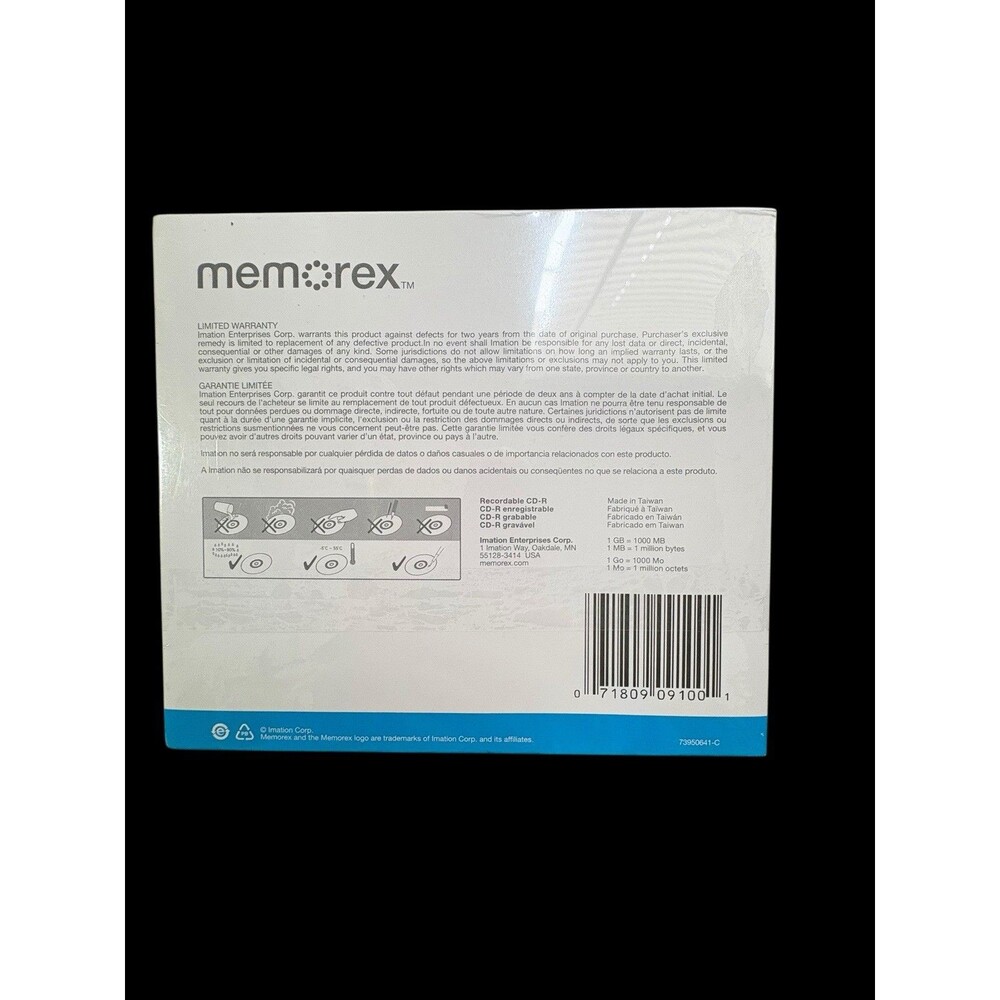 Lot of 2 Memorex Music CD-R 10 Pack Blank Discs 700MB 80 Min 40X New Sealed - Picture 3 of 7